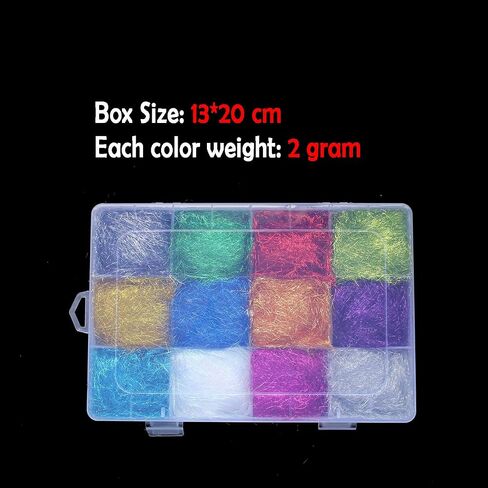 12 Colors ICE Dubbing Box Ice Dub Wing Body Trout Nymph Fly Fishing Tying Materials in Saudi Arabia