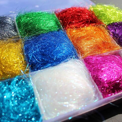 12 Colors ICE Dubbing Box Ice Dub Wing Body Trout Nymph Fly Fishing Tying Materials in Saudi Arabia