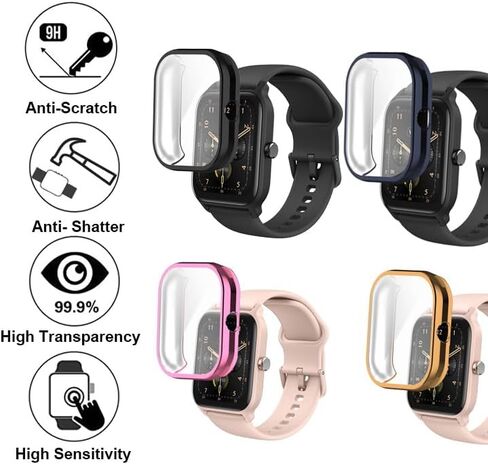 حالات مشاهدة متوافقة مع Woneligo و Faweio و Amzhero و Toobur و Vrpefit و Konitee و Gydom للغاية IDW13 1.8 "Smart Watch ، TPU Case مع حامي الشاشة ، حماية Watch Body & Screen in Kuwait
