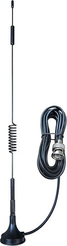 2pcs 10ft HF VHF UHF Magnetic Base BNC Male Amateur Radio Antenna Compatible with Police Scanner Two Way Mobile Scanner IoT Spring Antenna in Kuwait