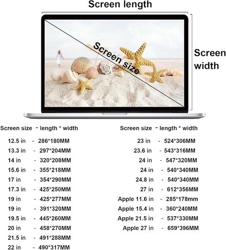 Osuki Premium Anti Blue Light Screen Filter ، فيلم واقي الشاشة ، واقي شاشة الكمبيوتر ، وحظر الإضاءة الأزرق والأشعة فوق البنفسجية ، و Film Filter ، و Filter ، 19.5 في (445 * 260 مم) in Kuwait