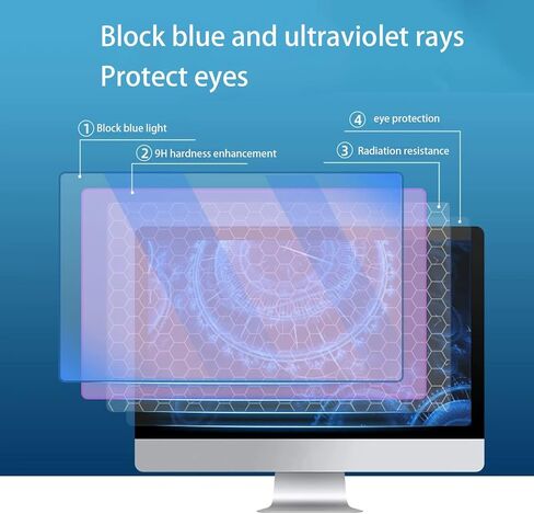 Osuki Premium Anti Blue Light Screen Filter ، فيلم واقي الشاشة ، واقي شاشة الكمبيوتر ، وحظر الإضاءة الأزرق والأشعة فوق البنفسجية ، و Film Filter ، و Filter ، 19.5 في (445 * 260 مم) in Kuwait