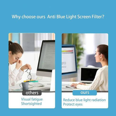 Osuki Premium Anti Blue Light Screen Filter ، فيلم واقي الشاشة ، واقي شاشة الكمبيوتر ، وحظر الإضاءة الأزرق والأشعة فوق البنفسجية ، و Film Filter ، و Filter ، 19.5 في (445 * 260 مم) in Kuwait
