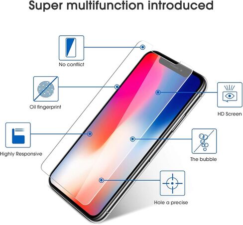 Omoton 3 Pack for iPhone 16E Screen Protector 2025 6.1 بوصة ، واقي شاشة زجاجي مقسى لـ iPhone 16E ، خالي in Kuwait