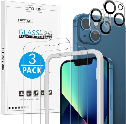Omoton 3 Pack for iPhone 16E Screen Protector 2025 6.1 بوصة ، واقي شاشة زجاجي مقسى لـ iPhone 16E ، خالي in Saudi Arabia