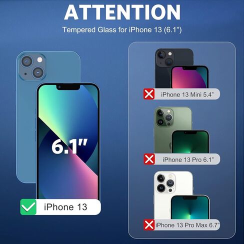 Omoton 3 Pack for iPhone 16E Screen Protector 2025 6.1 بوصة ، واقي شاشة زجاجي مقسى لـ iPhone 16E ، خالي in Saudi Arabia