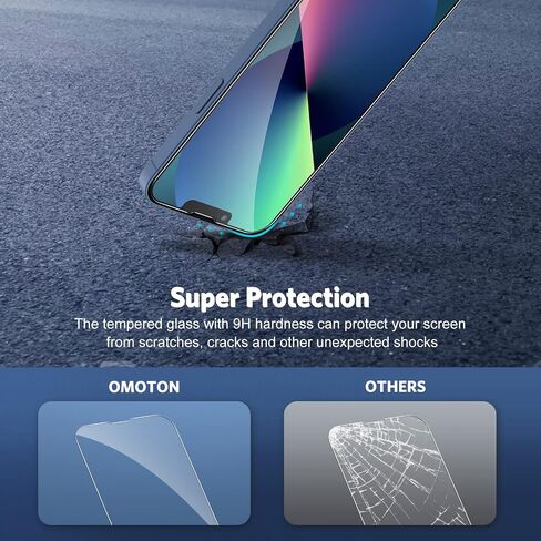 Omoton 3 Pack for iPhone 16E Screen Protector 2025 6.1 بوصة ، واقي شاشة زجاجي مقسى لـ iPhone 16E ، خالي in Saudi Arabia