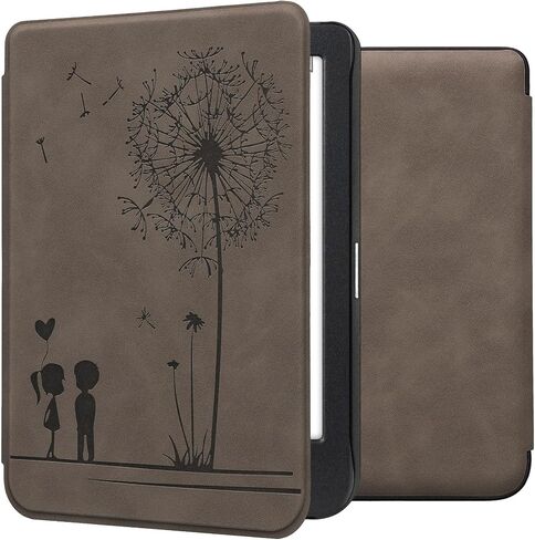 غطاء kwmobile متوافق مع Kobo Clara BW/غطاء ملون - حافظة القارئ الإلكتروني - Meow Meow Gray in Kuwait