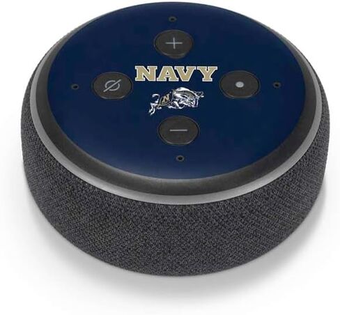 Skinit Skinit Audio Audio Skin متوافق مع Amazon Echo Dot 3 - تصميم شعار Navy Navy المرخص له رسميًا in Kuwait