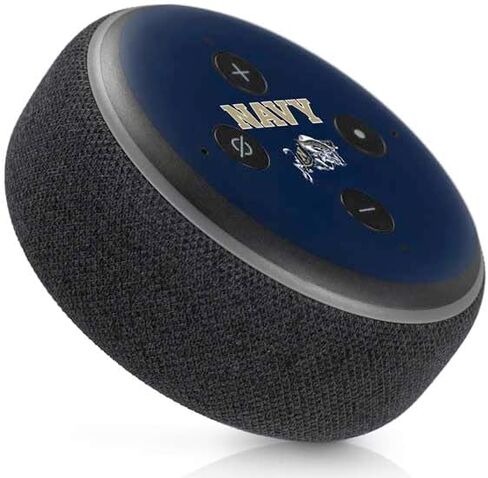 Skinit Skinit Audio Audio Skin متوافق مع Amazon Echo Dot 3 - تصميم شعار Navy Navy المرخص له رسميًا in Kuwait