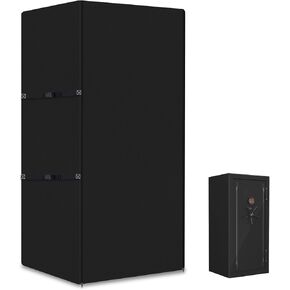 Gun Safe Cover Waterproof – Heavy Duty 600D Oxford Gun Cabinet Cover, Dustproof Protective Cover for Large Rifle Safe, Indoor Outdoor Waterproof Gun Safe Protective cover