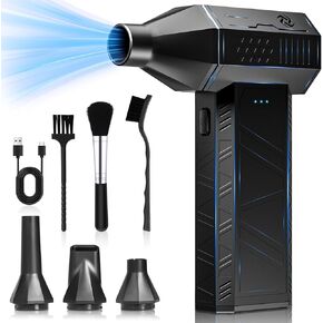 kepeak electric air duster ، 110000 دورة في الدقيقة ، أنابيب الهواء اللاسلكي الفائقة مع محرك بدون فرش ، و 3 من منفاخ هواء قابل للتعديل مع شحن سريع ، وندقية هواء ، والمنزل ، والسيارة ، والخارجية ، في الهواء الطلق