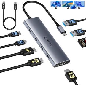 متعددة الاستخدامات USB C HUB FOR TRIPLE MONTORD ، USB-C PD Monter