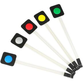 5Pcs-1Pc Membrane Switch Keypad 1 Key Matrix Membrane Switch Red Green Gray Yellow Keyboard Board for DIY Single Key