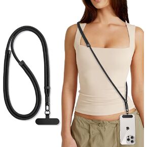 Universal Phone Lanyard for iPhone Essential Travel Accessories with Non-Adhesive Tether Tabs