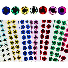 550 pcs 7 Colors 2D Fish Eyes 10mm Sticky Fishing Lure Realistic DIY Crafts for Hooks Baits Fly Tying Materials