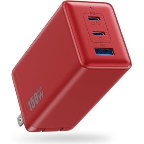 150W USB C Charger Block,GaN III Compact Foldable Wall Charger 3 Port Fast Charging Station,PD QC PPS Portable USB C Hub 100W Laptop Adapter for MacBook Pro/Air,iPad,iPhone 16/Pro,Galaxy S24,Dell etc