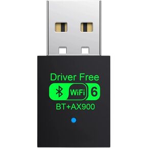 Ax900 Bt5.4 | 900Mb USaB WF 6 Bluetuth 5.4 Adaptter Dual Band 2.4G 5G Wireletss External Receiver WF Doingle for Laptop Desktop VVin 7/10/11