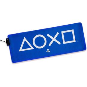 PlayStation Light Up Desk Mat - Officially Licensed Keyboard and Mouse Mat for Office, Light Up Large Mouse Pad for Gaming Set Up | Paladone