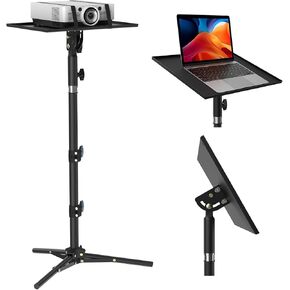 2025 Upgraded Projector Tripod Stand Adjustable: Height 23.5 to 45 inch Laptop Tripod Stand Portable Multifunctional DJ Rack Floor Stand for Office Home Outdoor Movies Computer Book DJ Equipment