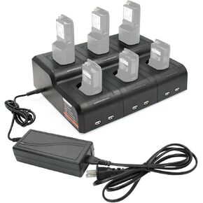 APX8000 6-Unit Multi-Charger Compatible with Motorola APX6000 APX6000XE APX7000 APX8000 APX8000XE SRX2200 Radios Battery Charing NNTN8930 NNTN7038A PMNN4485 PMNN4486 Batteries Charger Without IMPRES