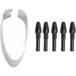 5 Pack Stainless Steel Replacement Nibs, Pencil Tips Compatible with for DPT RP1 DPT CP1 DPTA TF1 DPTA RS1, No Wear Out Digital Paper Touch Screen Nibs with Tweezer
