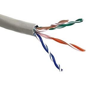 1000ft Cat5e 350 MHz Shielded Stranded Bulk Ethernet Bare Copper Cable (Gray)