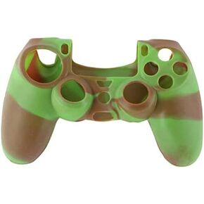 PS4 Black Case Silicone Cover - Protection and Best Grip for Your PS4 Controller (Green Brown), 7373