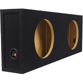Rockville RDSM10 Dual 10" 0.56 Cu Ft Sealed Car Subwoofer Enclosure Box, Shallow Mount, USA-Made MDF, Precision-Cut, for Compact Car Audio Systems