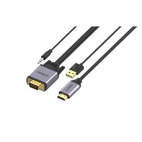 HDMI to VGA Adapter HDMI Male to VGA Male Converter with 3.5mm Audio Jack for TV Stick, Raspberry Pi, Laptop, Monitor, PC, Tablet, Digital Camera, Etc (3 m)