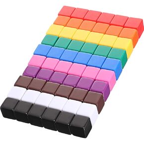 60 Pieces 16 mm Blank Dice Acrylic Dice Cubes Assorted Color DIY Dice for Board Games with Storage Bag