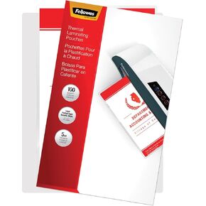 Fellowes® Laminating Pouches, 5 Mil, Legal, 9" x 14-1/2", Pack Of 100 Pouches