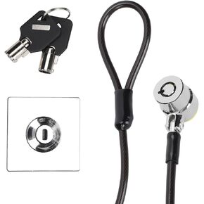 Laptop Security Locks, Laptop Computer Lock, Anti Theft Galvanized Protection Computer, Laptop Locking Cable Lock with Lock Base, Loops for Notebook, Monitors, Projectors