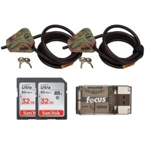 Master Lock Python Locking Cable Bundle with Memory Cards (2-Pack) and USB Reader (5 Items)