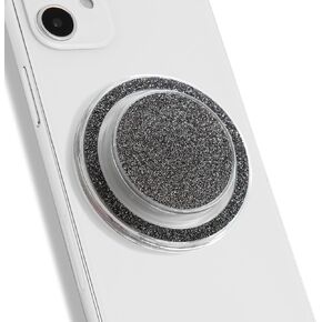 Bling Bling Glitter Phone Grip & Stand - Elegant Magsafe Compatible Phone Holder for Secure Grip and Hands-Free Viewing (Pink)