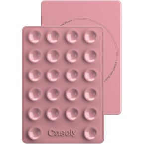 Casely Grippy | Silicone Suction Phone Mount Compatible with MagSafe Pink