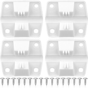 4pcs Cooler Hinges Replacement for Coleman, Durable Plastic Hinges Kit with 16pcs Stainless Steel Screws Cooler Replacement Parts for Camping Freezer and Ice Chest