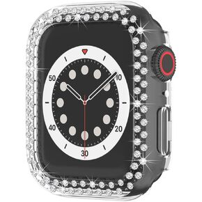 10 Pcs/Pack, Diamond Bumper Protective Case Compatible With Apple Watch 7 41mm 45mm,Smart Bracelet Accessories PC Case compatible with Apple Watch7 watch case