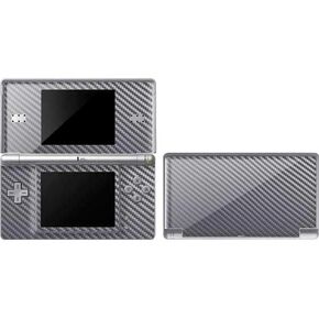 Skinit Skinit ألعاب البشرة متوافقة مع DS Lite - تصميم مواد ملمس ألياف الكربون الفضية