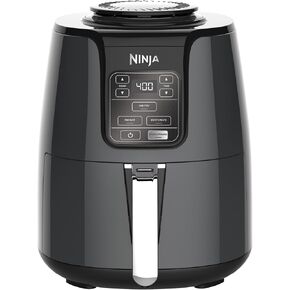 Ninja Air Fryer (AF100WM) سلة غير مقلية غير مقلية ، الجفاف والوقوف ، لتناول وجبات سريعة وسهلة ، 4 سعة كوارت ، واللمعان العالي (الأسود/الرمادي)