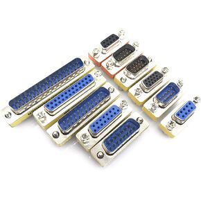DB15 DB25 DB37 9/15/25/37 Pin Female to Female/Male to Male Null RS232 Serial Port Com Connector Gender Changer Adapter(Male to Male,DB9 (Null Modem))