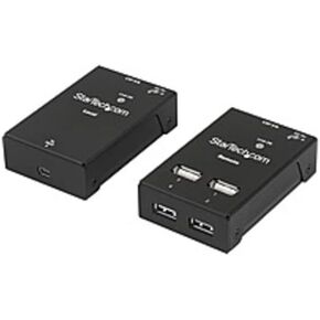 StarTech.com 4 Port USB 2.0-Over-Cat5-or-Cat6 Extender - up to 130ft (40m)~ - Connect Four USB 2.0 Devices Away from Your Computer Over Cat5 or Cat6 up to 130ft (40m) - Cost-Effective & (Renewed)