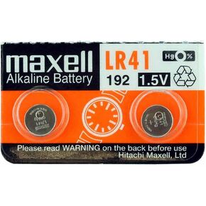 2 x Maxell LR41 /192 / AG3 / V3GA 1.5v Alkaline Button Cell Battery Batteries