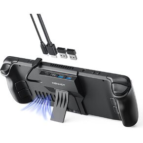 Deck Steam Deck ، 4-Port USB C Hub مع HDMI 2.0 4K@60Hz ، مزدوج USB-A 3.0 ، 100W MAX PD-In ، موقف قابل للطي.