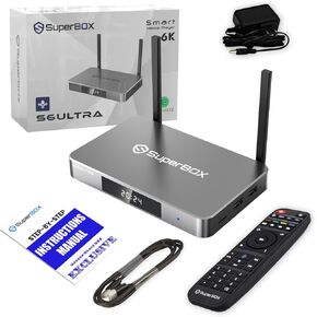 S6 2025 Ultra with Remote, HDMI Cable, Power Adapter & Setup Manual | 6K 12 Media Box