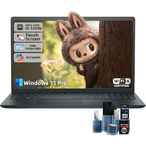 Dell Inspiron 15 Touchscreen Captop-Intel I5-1334U (حتى 4.6 جيجا هرتز ، 10 كوبية) ، 15.6 "شاشة FHD ، ذاكرة الوصول العشوائي 64GB ، 2TB SSD ، Windows 11 PRO ، COPILOT ، WIFI6 ، حياة المكتب ، ث/الملحقات