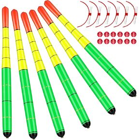6 PCS صيد الأسماك تطفو عمود سمك السلور مرجح العوام