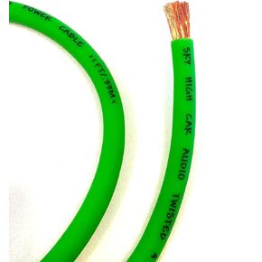 CCA 4 Gauge AWG Green Power Ground Wire Sky High Car Audio Sold by The Foot ft