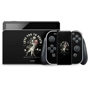 Skinit Decal Gaming Skin Compatible with Nintendo Switch OLED (2021) - Officially Licensed Disney The Nightmare Before Christmas Jack and Sally Meant to Be Design