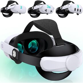 ​​Meta Quest 3S/3/2 Adjustable Head Strap Replacement for Elite Strap - Ultralight Enhanced Comfort VR Accessories with Balanced Support & Pressure Relief​​